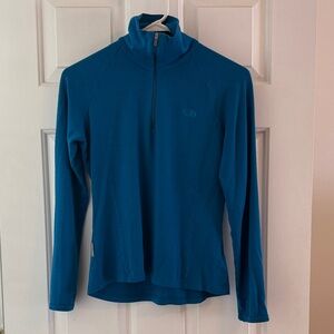 Women’s Icebreaker BodyFit 260 Merino Wool Quarter-Zip Pullover Teal Blue Medium